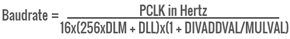 Baud rate formula lpc2148